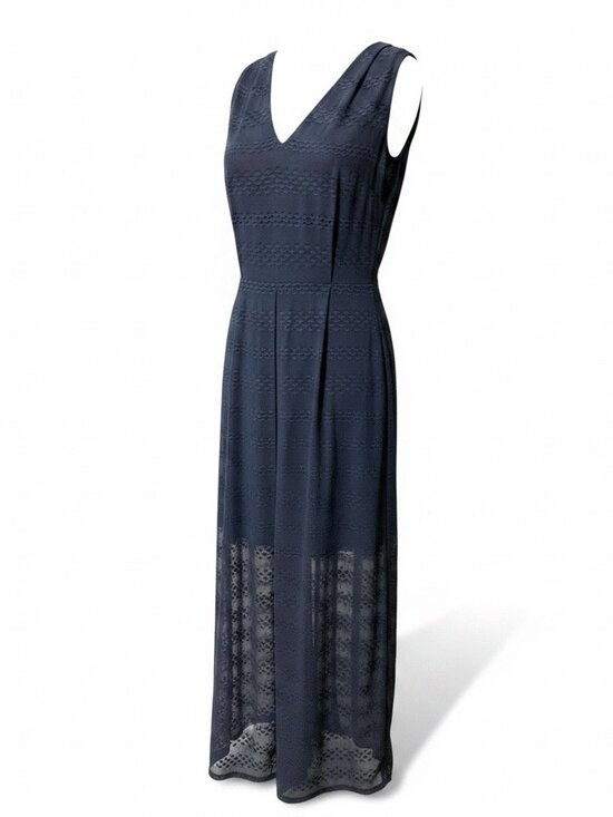 MICHAEL Michael Kors Dresses & Skirts - Michael Kors Maxi Dress Women Navy Textured Sleeveless Resort Vacation Size L